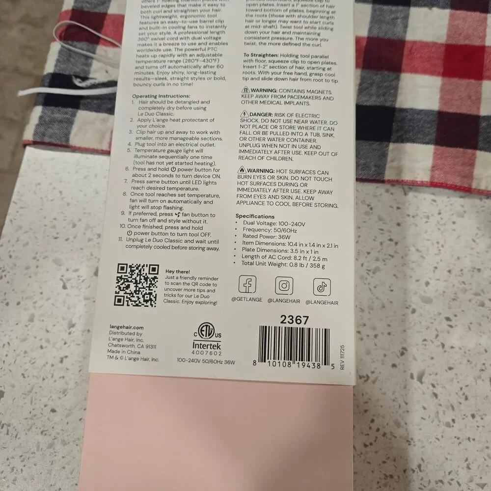 Lange Pink Hair-products LE DUO LANGE IN BOX
